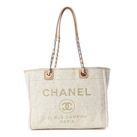 chanel deauville tote small price|chanel canvas tote 2021.